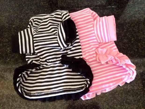 Shirt gestreept met kant